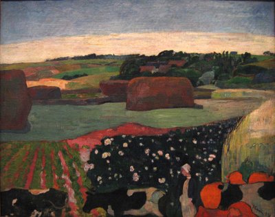 Haystacks in Brittany by Paul Gauguin